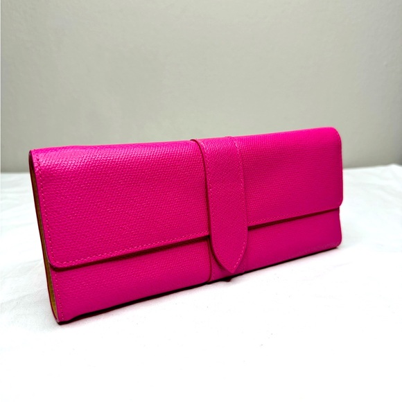 Smythson Panama Pink Leather Jewellery Roll - Luxury Travel Organizer Since 1887